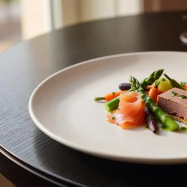 Elegánsan tálalt gourmet előétel